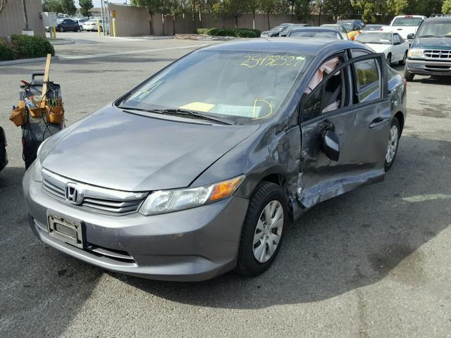 19XFB2F55CE373341 - 2012 HONDA CIVIC LX CHARCOAL photo 2