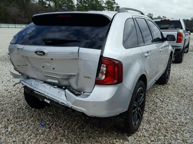 2FMDK3JC2DBB36829 - 2013 FORD EDGE SEL SILVER photo 4