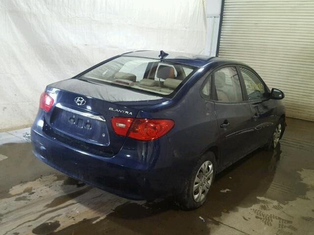 KMHDU4AD1AU200194 - 2010 HYUNDAI ELANTRA BL BLUE photo 4