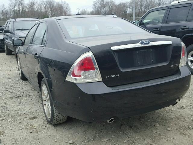 3FAFP08106R222992 - 2006 FORD FUSION BLACK photo 3