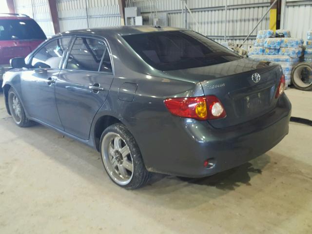 1NXBU40E19Z038628 - 2009 TOYOTA COROLLA BA GRAY photo 3