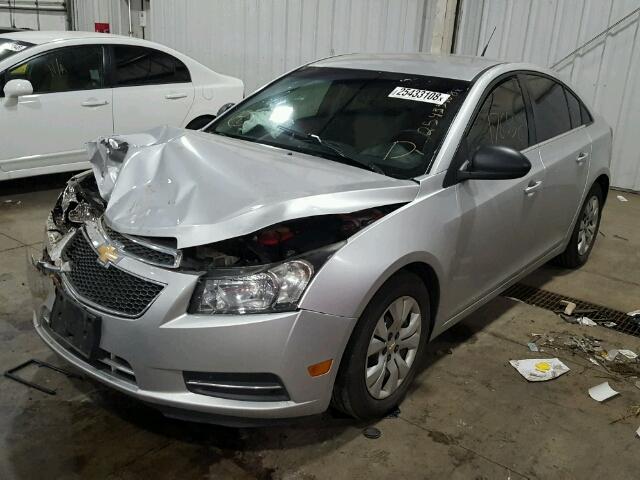 1G1PC5SH0C7356491 - 2012 CHEVROLET CRUZE LS SILVER photo 2