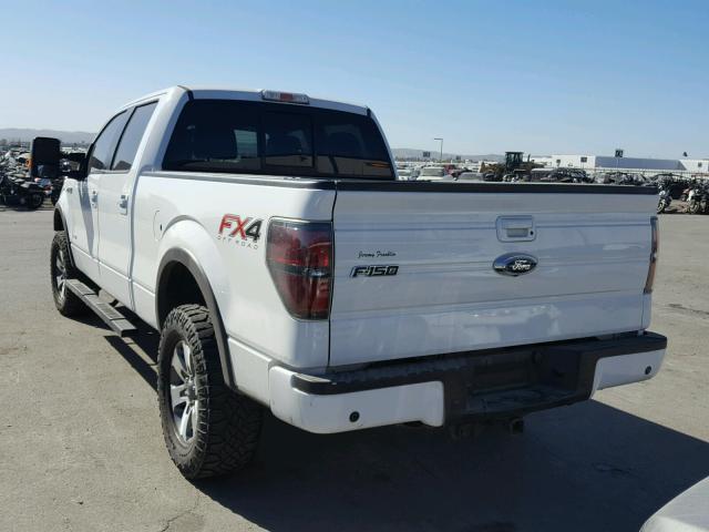 1FTFW1ET4DKD85395 - 2013 FORD F150 SUPER WHITE photo 3