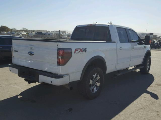 1FTFW1ET4DKD85395 - 2013 FORD F150 SUPER WHITE photo 4