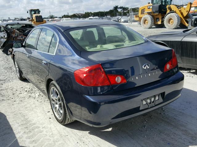 JNKCV51E76M500534 - 2006 INFINITI G35 BLUE photo 3