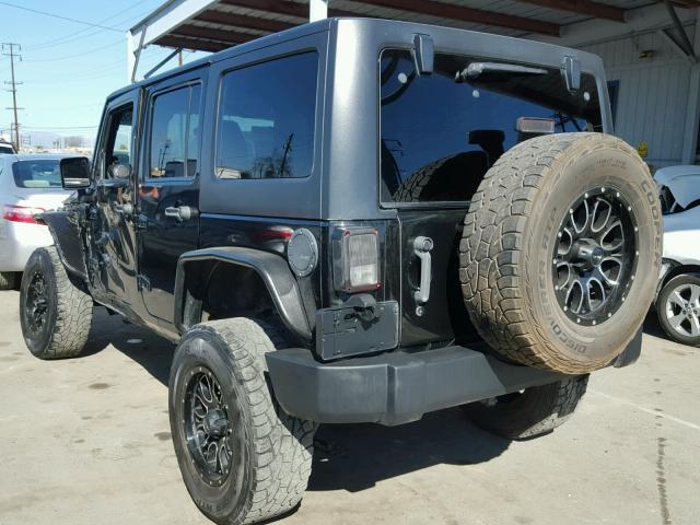 1C4BJWDG3CL225029 - 2012 JEEP WRANGLER U BLACK photo 3