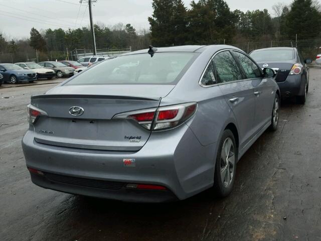 KMHE34L10GA012478 - 2016 HYUNDAI SONATA HYB GRAY photo 4