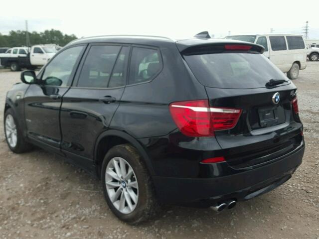 5UXWX9C5XD0A28395 - 2013 BMW X3 XDRIVE2 Czarny zdjęcie 3