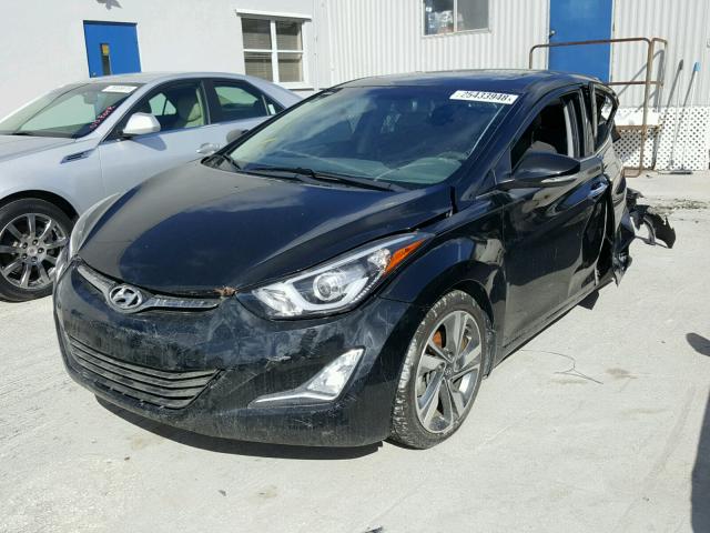 KMHDH4AE6FU437638 - 2015 HYUNDAI ELANTRA SE BLACK photo 2