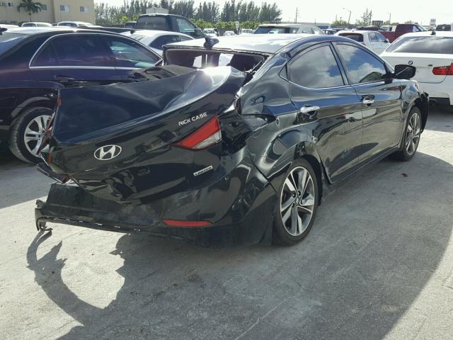 KMHDH4AE6FU437638 - 2015 HYUNDAI ELANTRA SE BLACK photo 4