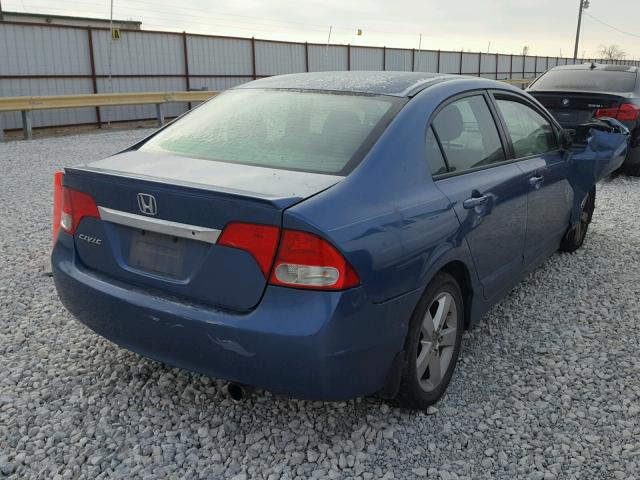 2HGFA16659H331756 - 2009 HONDA CIVIC BLUE photo 4