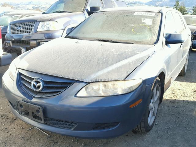 1YVFP82D045N59457 - 2004 MAZDA 6 S BLUE photo 2