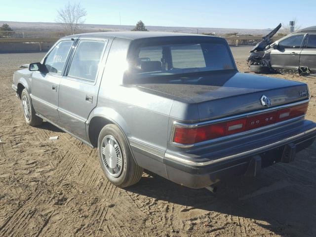 1B3BU46K2JD153990 - 1988 DODGE DYNASTY GRAY photo 3