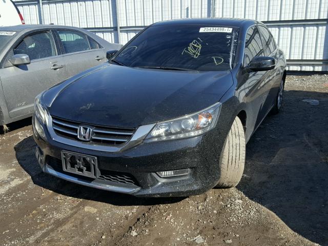 1HGCR3F80DA000938 - 2013 HONDA ACCORD EXL BLACK photo 2