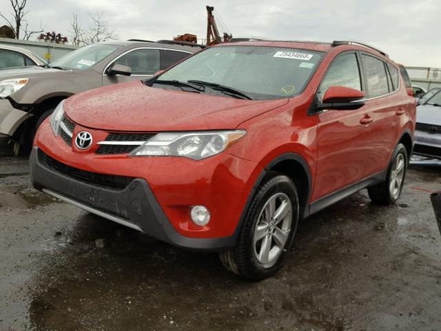 2T3RFREV9FW284425 - 2015 TOYOTA RAV4 XLE RED photo 2