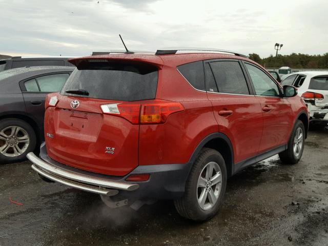 2T3RFREV9FW284425 - 2015 TOYOTA RAV4 XLE RED photo 4