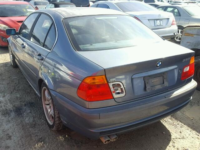 WBAAV53431JS91068 - 2001 BMW 330 I BLUE photo 3