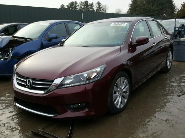 1HGCR2F7XEA256958 - 2014 HONDA ACCORD EX MAROON photo 2