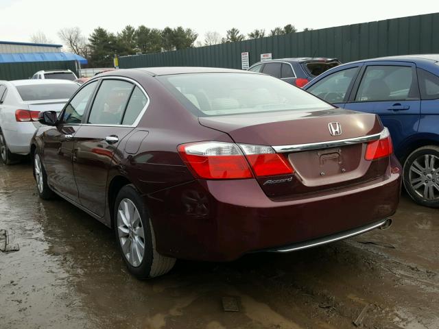 1HGCR2F7XEA256958 - 2014 HONDA ACCORD EX MAROON photo 3