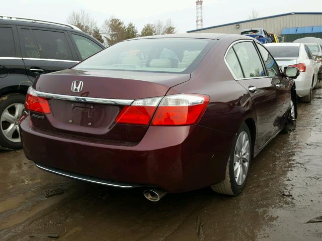 1HGCR2F7XEA256958 - 2014 HONDA ACCORD EX MAROON photo 4