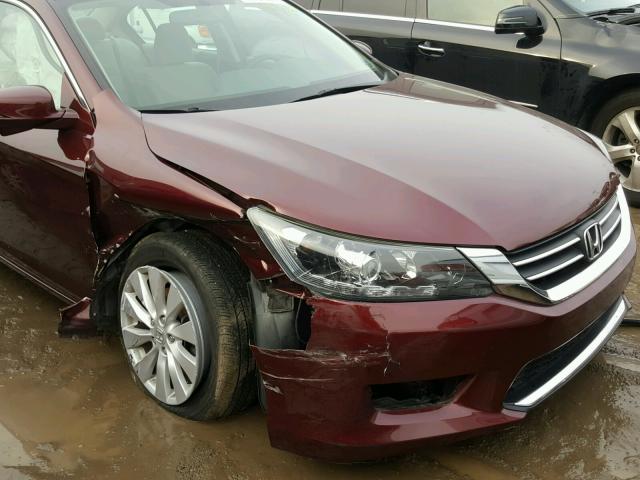 1HGCR2F7XEA256958 - 2014 HONDA ACCORD EX MAROON photo 9