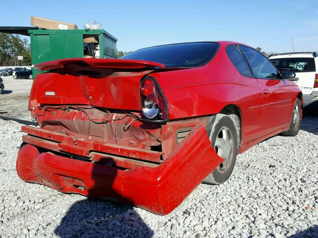 2G1WX12K149276945 - 2004 CHEVROLET MONTE CARL RED photo 4