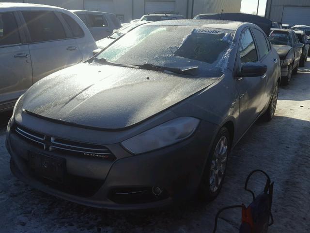 1C3CDFCAXDD336508 - 2013 DODGE DART LIMIT GRAY photo 2