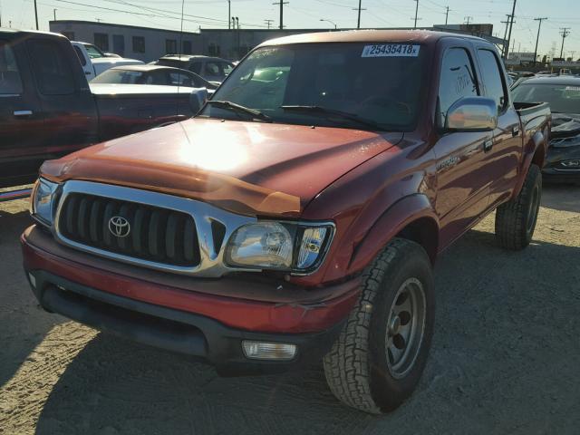 5TEGN92N64Z408182 - 2004 TOYOTA TACOMA DOU RED photo 2