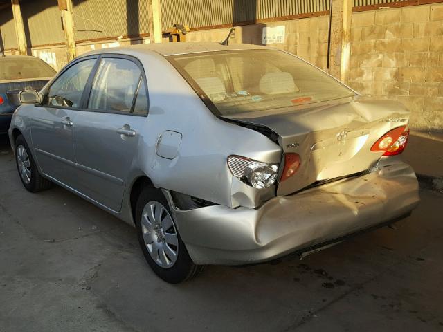 1NXBR32E73Z133680 - 2003 TOYOTA COROLLA CE SILVER photo 3