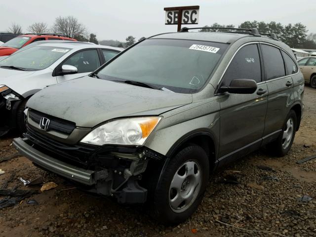 JHLRE38378C045507 - 2008 HONDA CR-V LX GREEN photo 2