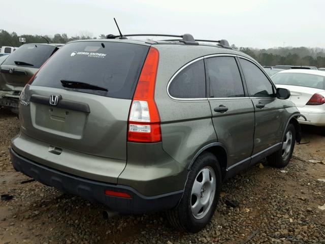 JHLRE38378C045507 - 2008 HONDA CR-V LX GREEN photo 4