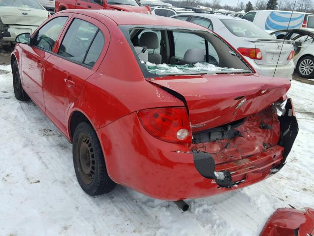 1G1AK52F957566162 - 2005 CHEVROLET COBALT RED photo 3