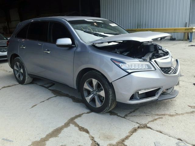 5FRYD4H20GB017184 - 2016 ACURA MDX SILVER photo 1