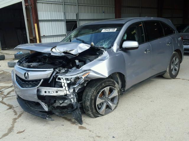 5FRYD4H20GB017184 - 2016 ACURA MDX SILVER photo 2