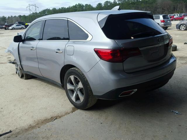 5FRYD4H20GB017184 - 2016 ACURA MDX SILVER photo 3