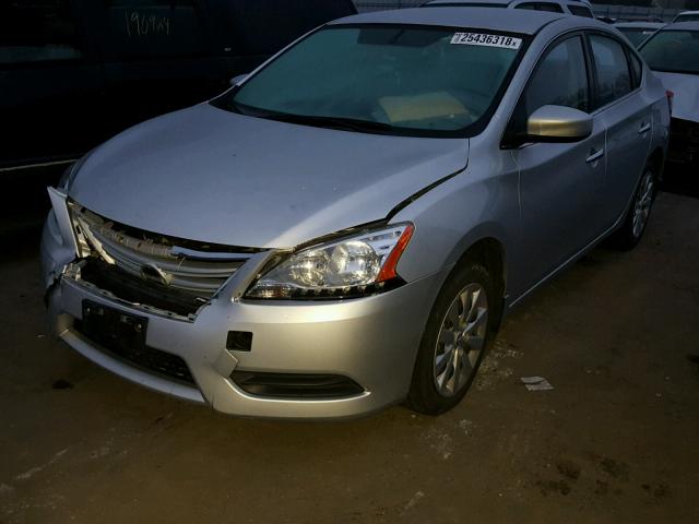 3N1AB7AP7FY222121 - 2015 NISSAN SENTRA S SILVER photo 2