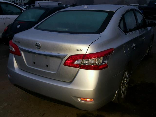 3N1AB7AP7FY222121 - 2015 NISSAN SENTRA S SILVER photo 4