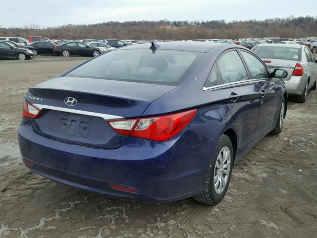 5NPEB4AC5BH027460 - 2011 HYUNDAI SONATA GLS BLUE photo 4