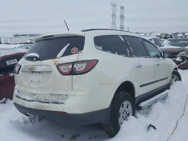 1GNKRFED5DJ172013 - 2013 CHEVROLET TRAVERSE L WHITE photo 4