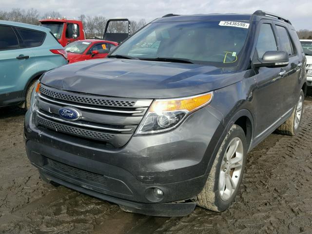 1FM5K7F84FGB60822 - 2015 FORD EXPLORER L GRAY photo 2