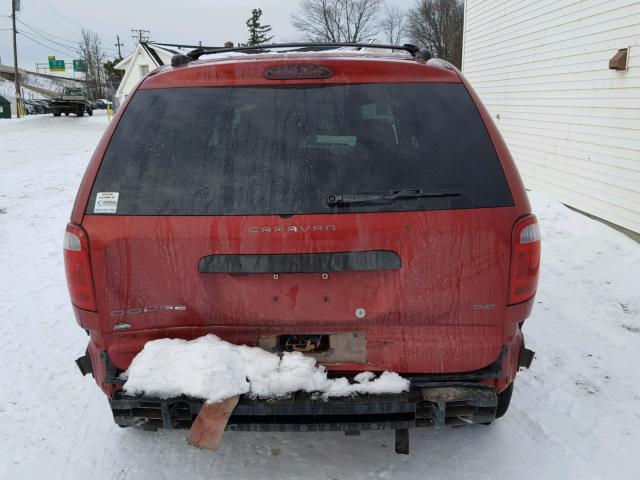 1B4GP25392B661233 - 2002 DODGE CARAVAN SE RED photo 9