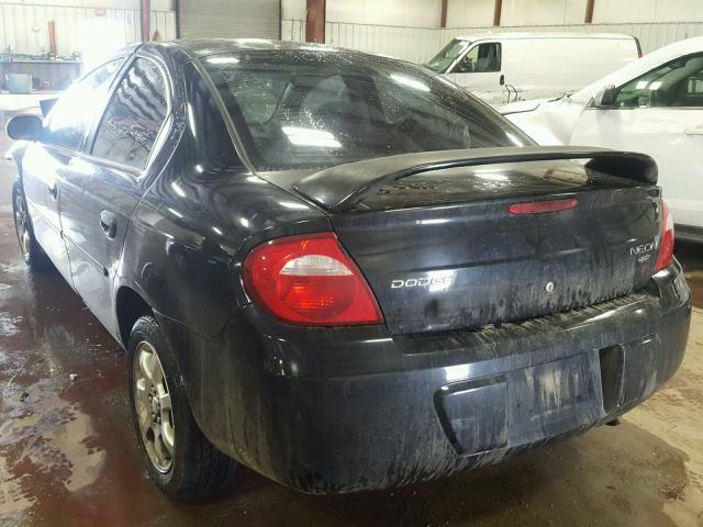 1B3ES56C43D202353 - 2003 DODGE NEON SXT BLACK photo 3