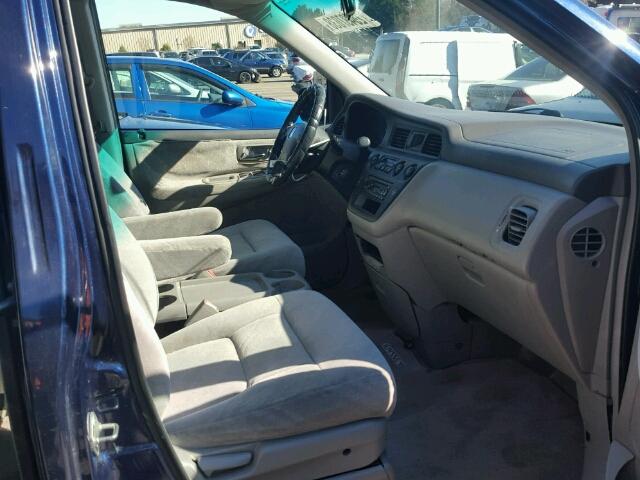 5FNRL18634B065980 - 2004 HONDA ODYSSEY EX BLUE photo 5