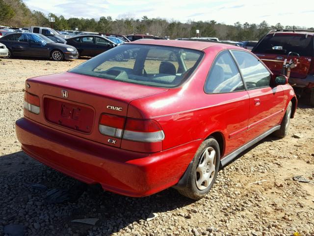 1HGEJ8240YL054198 - 2000 HONDA CIVIC EX RED photo 4