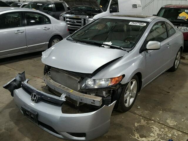 2HGFG12908H506878 - 2008 HONDA CIVIC EXL SILVER photo 2