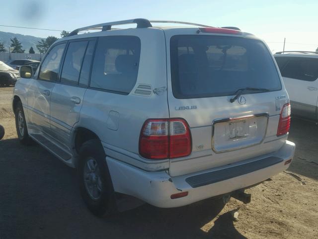 JT6HT00W2W0005229 - 1998 LEXUS LX 470 WHITE photo 3