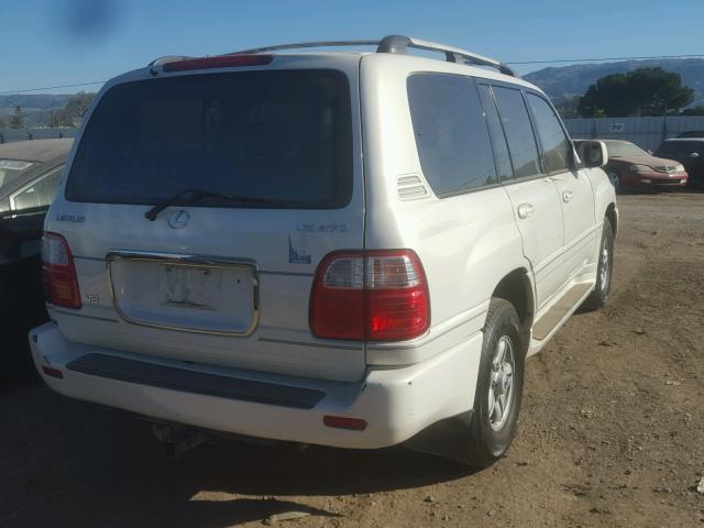 JT6HT00W2W0005229 - 1998 LEXUS LX 470 WHITE photo 4