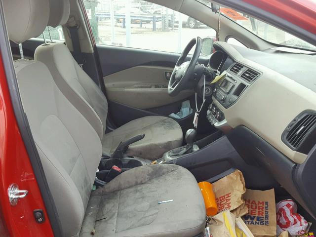 KNADM4A35E6352207 - 2014 KIA RIO LX Կարմիր լուսանկար 5