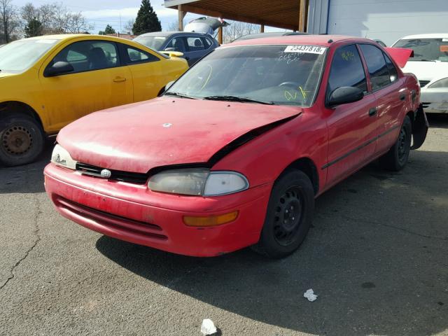 1Y1SK526XTZ066715 - 1996 GEO PRIZM BASE RED photo 2