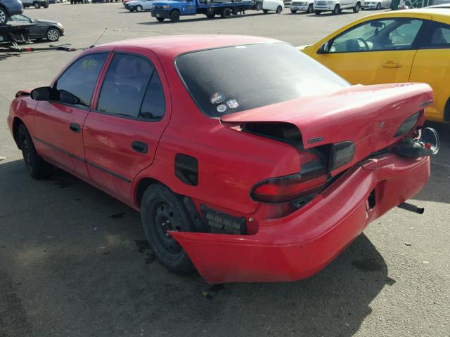 1Y1SK526XTZ066715 - 1996 GEO PRIZM BASE RED photo 3